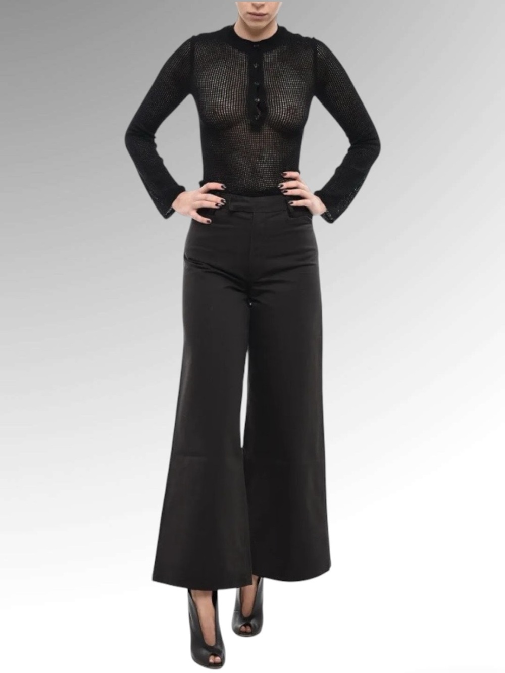 AMIRI Wide-Leg Pants (Black)